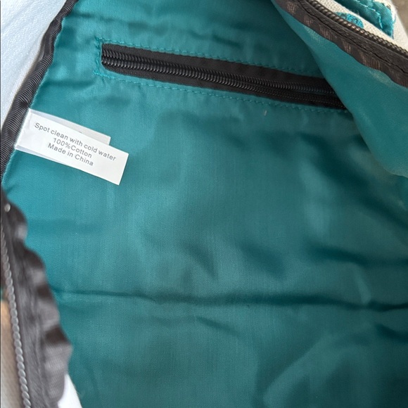 Kavu Teal and Gray Patterned Sling Bag - Picture 4 of 7